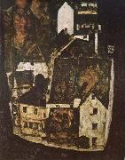 Egon Schiele Dead City oil